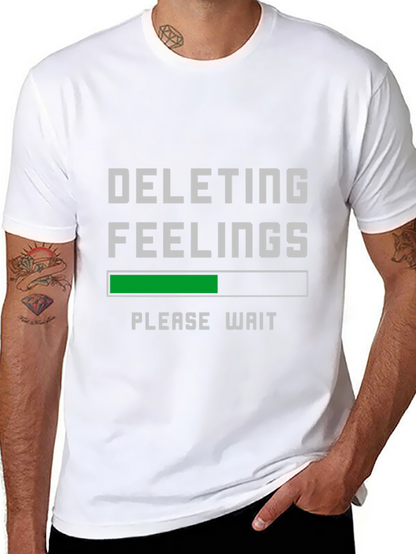 Deleting Feelings Graphic Tee - Funny Sarcastic Shirt