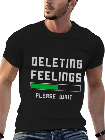 Deleting Feelings Graphic Tee - Funny Sarcastic Shirt