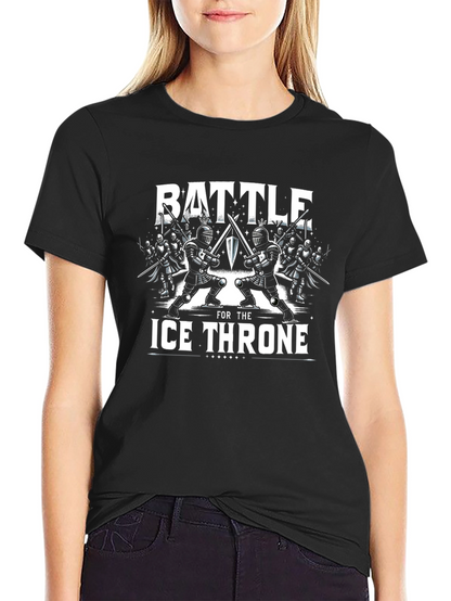 Battle for the Ice Throne Black Graphic T-Shirt