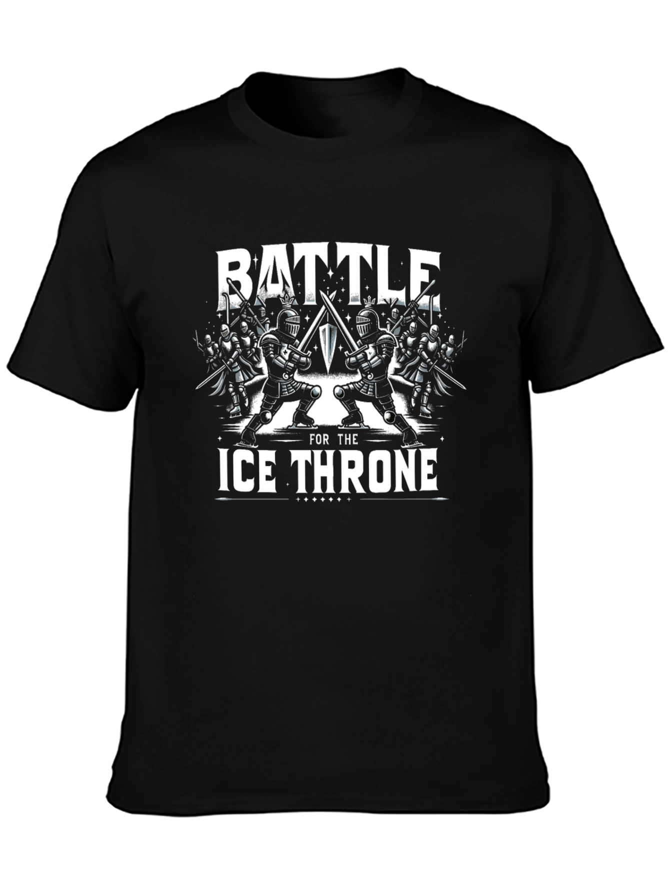 Battle for the Ice Throne Black Graphic T-Shirt