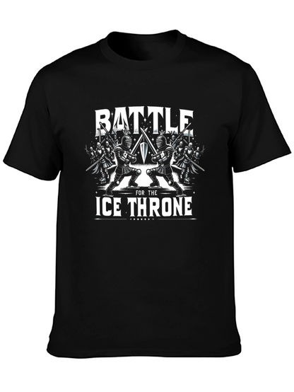 Battle for the Ice Throne Black Graphic T-Shirt
