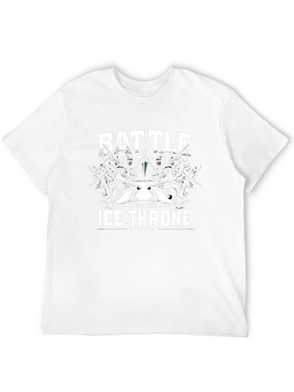 Battle for the Ice Throne Black Graphic T-Shirt