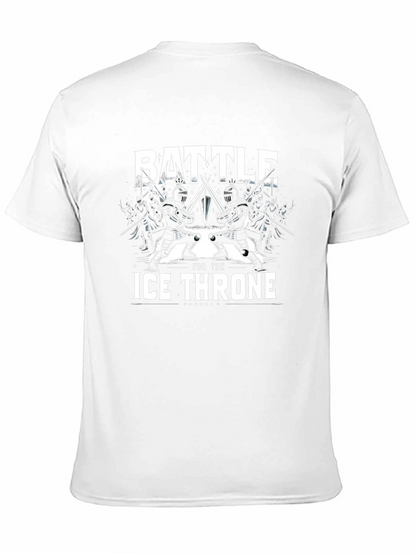 Battle for the Ice Throne Black Graphic T-Shirt