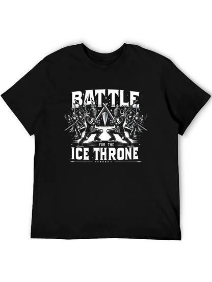 Battle for the Ice Throne Black Graphic T-Shirt
