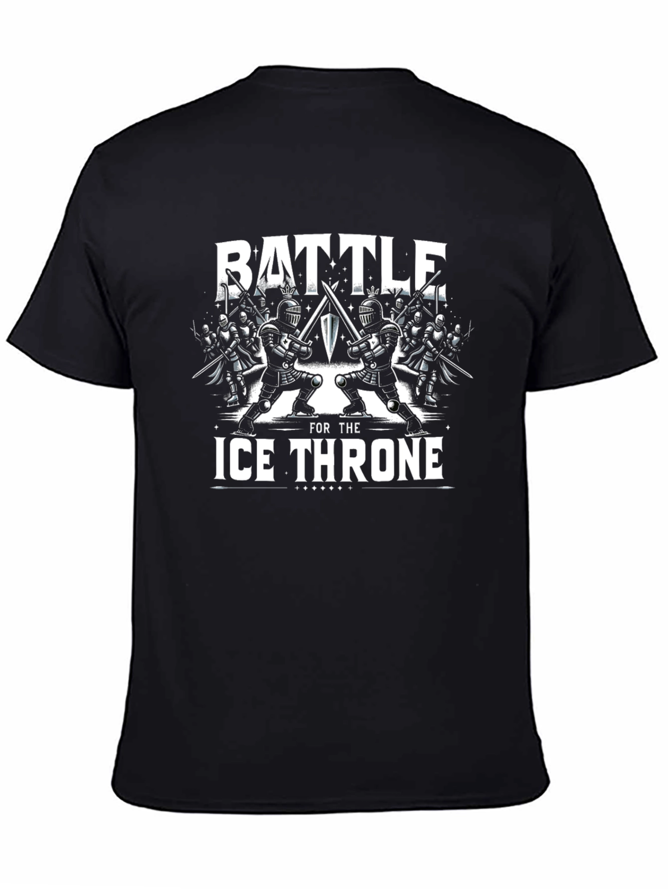 Battle for the Ice Throne Black Graphic T-Shirt