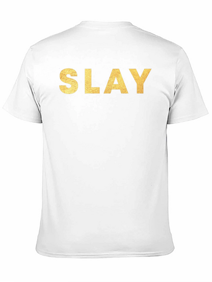 Slay Gold Lettering Black T-Shirt