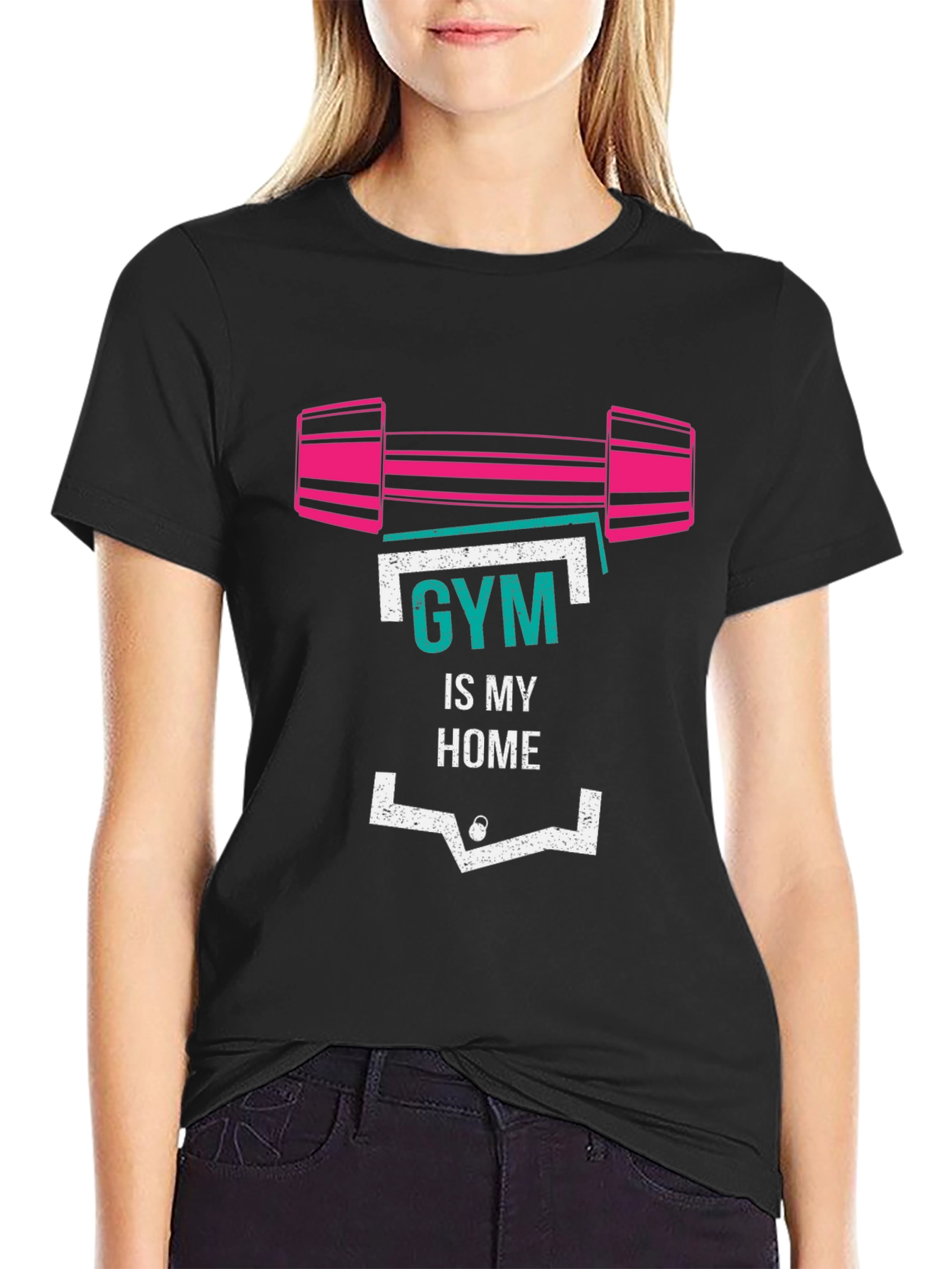 Gym Is My Home Graphic T-Shirt - Fitness Apparel
