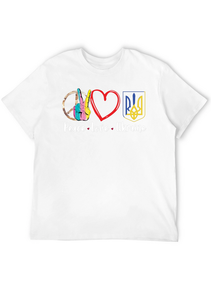 Peace Love Ukraine Graphic Tee - Black Unisex T-Shirt