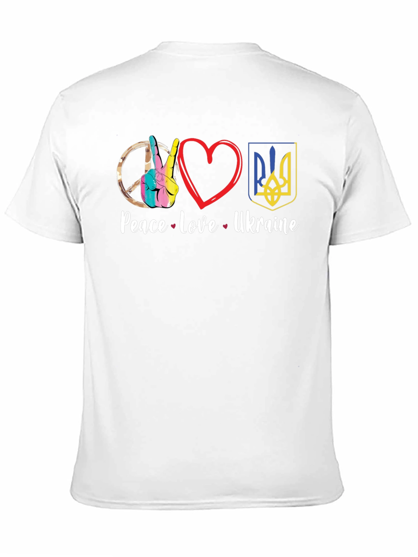 Peace Love Ukraine Graphic Tee - Black Unisex T-Shirt