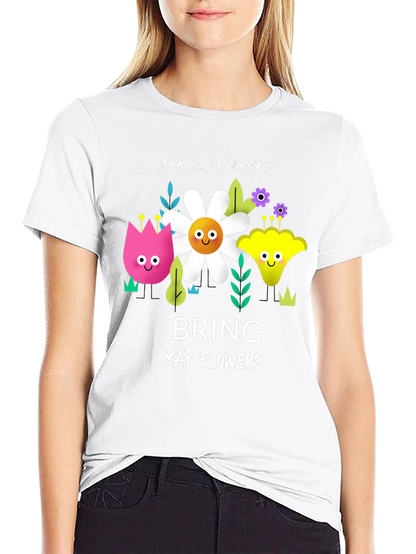 April Showers Bring May Flowers Graphic T-Shirt