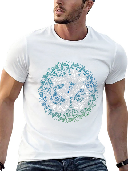 Om Mandala Graphic Tee - Black