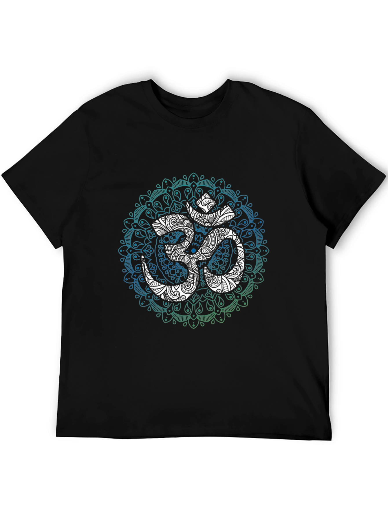 Om Mandala Graphic Tee - Black