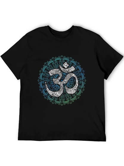Om Mandala Graphic Tee - Black