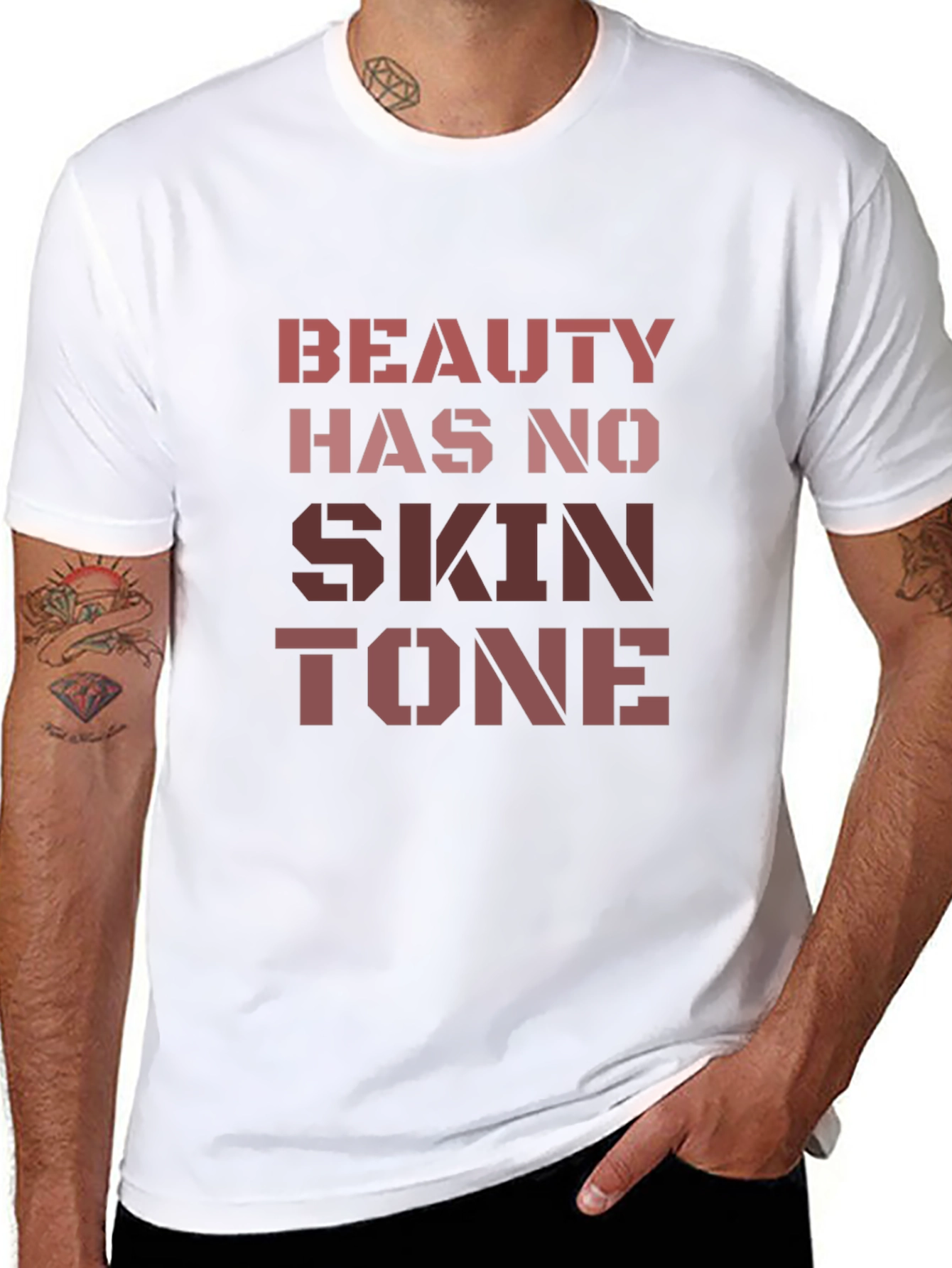 Beauty Has No Skin Tone Graphic T-Shirt