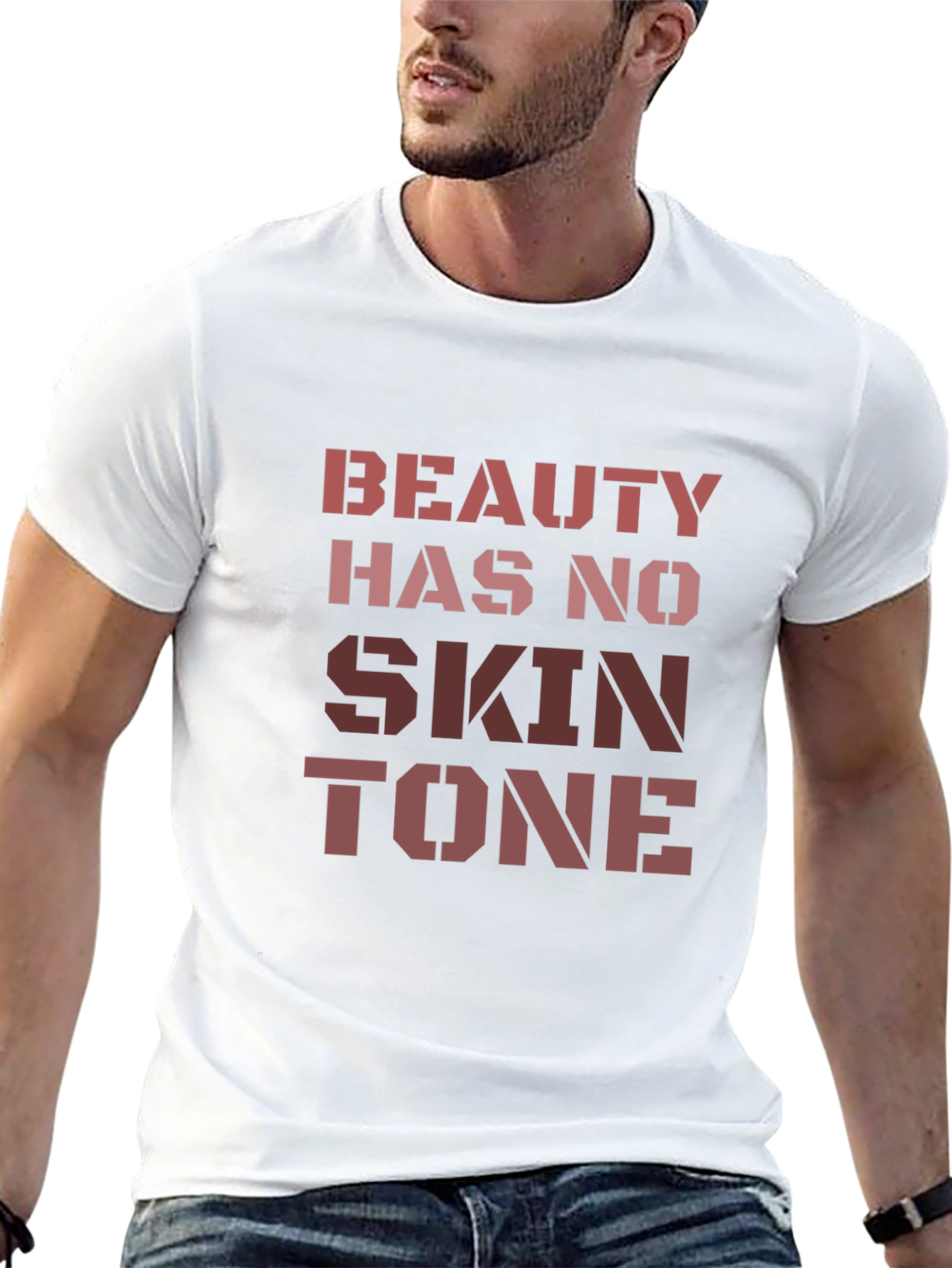 Beauty Has No Skin Tone Graphic T-Shirt