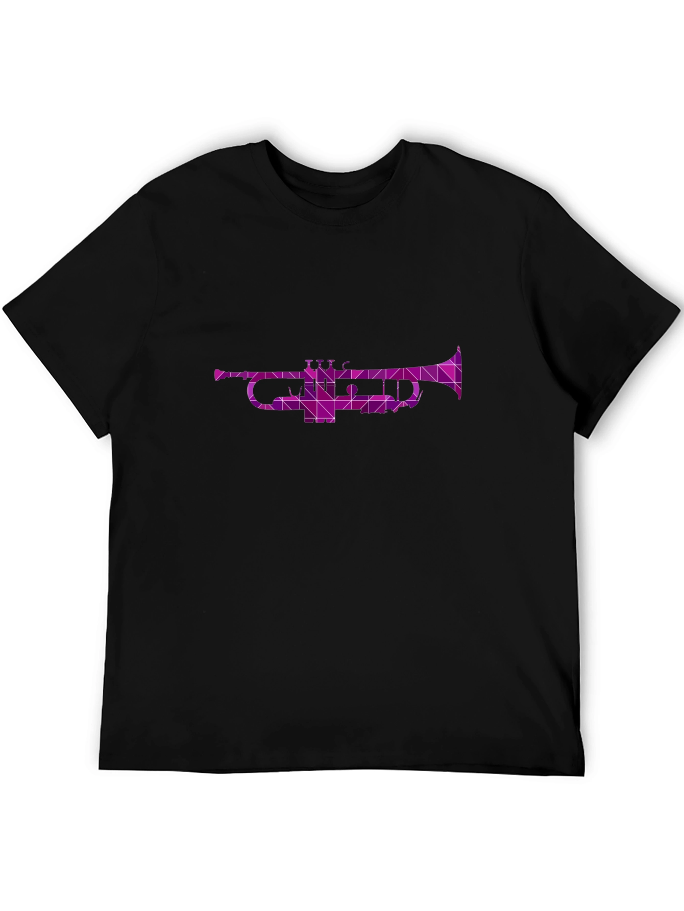 Geometric Trumpet Graphic Tee - Cool Music Shirt