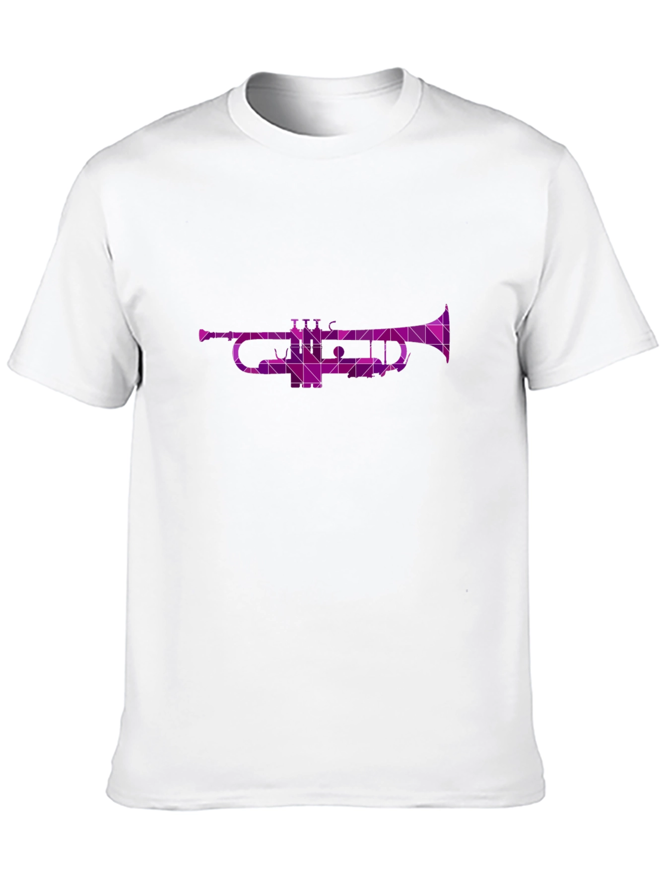 Geometric Trumpet Graphic Tee - Cool Music Shirt