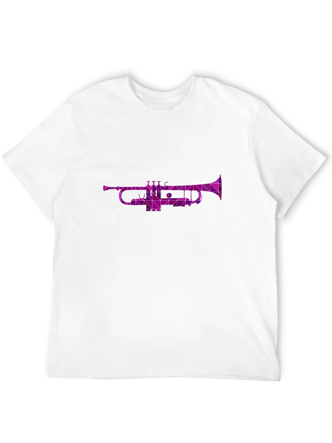 Geometric Trumpet Graphic Tee - Cool Music Shirt