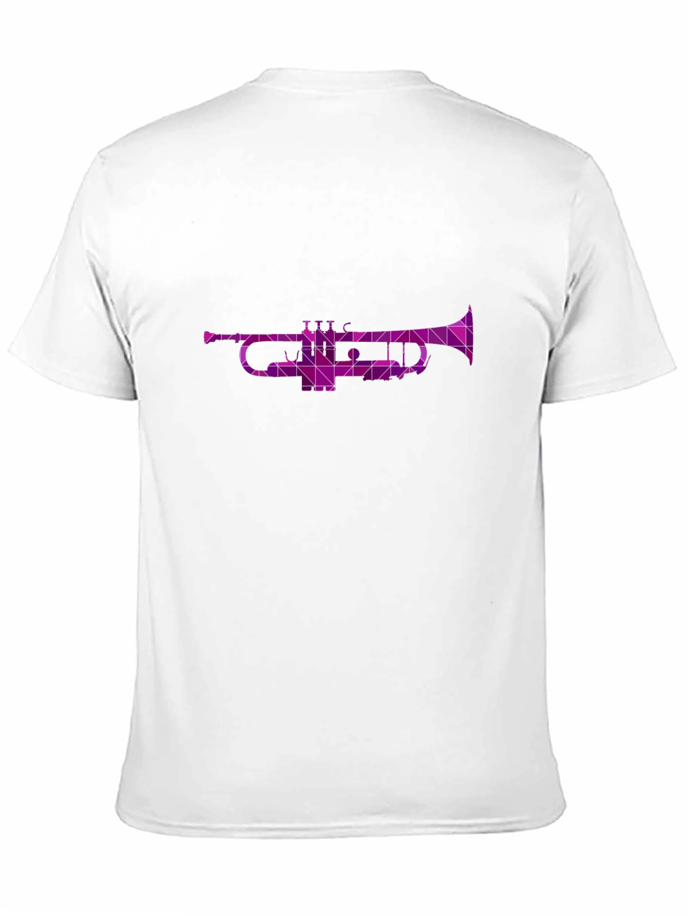 Geometric Trumpet Graphic Tee - Cool Music Shirt