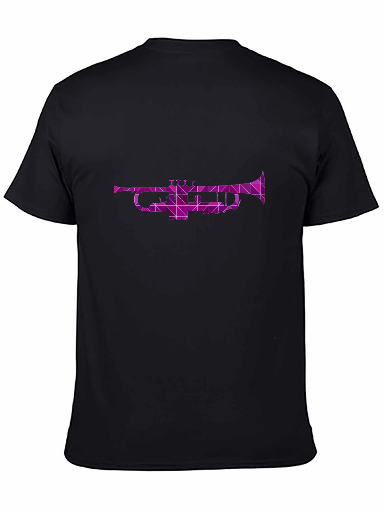 Geometric Trumpet Graphic Tee - Cool Music Shirt