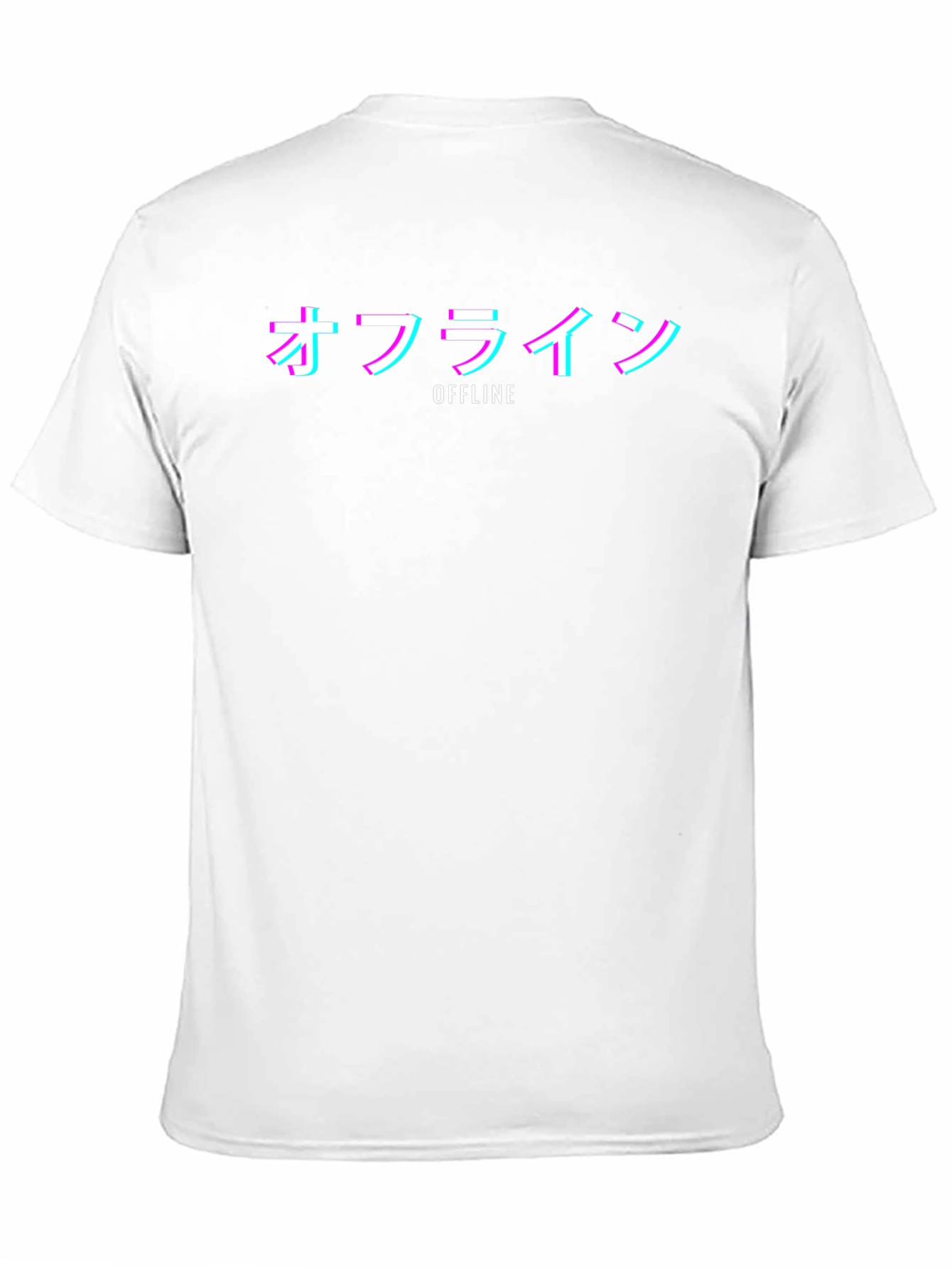 Offline Kanji T-Shirt - Glitch Vaporwave Style