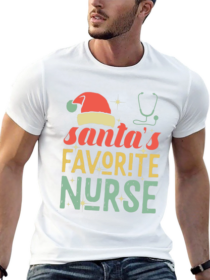 Santas Favorite Nurse Christmas T-Shirt