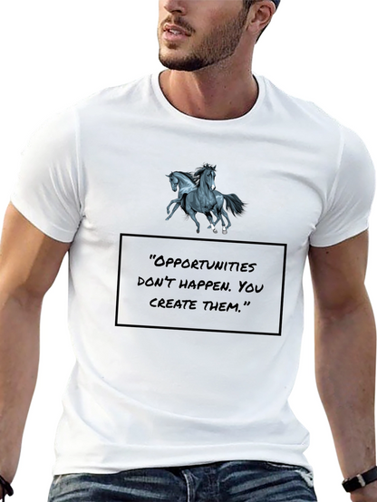 Motivational Horse Graphic Black T-Shirt