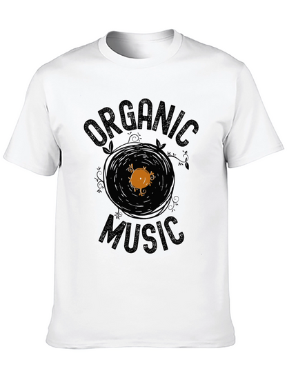Organic Music Graphic Tee - Black Cotton T-Shirt
