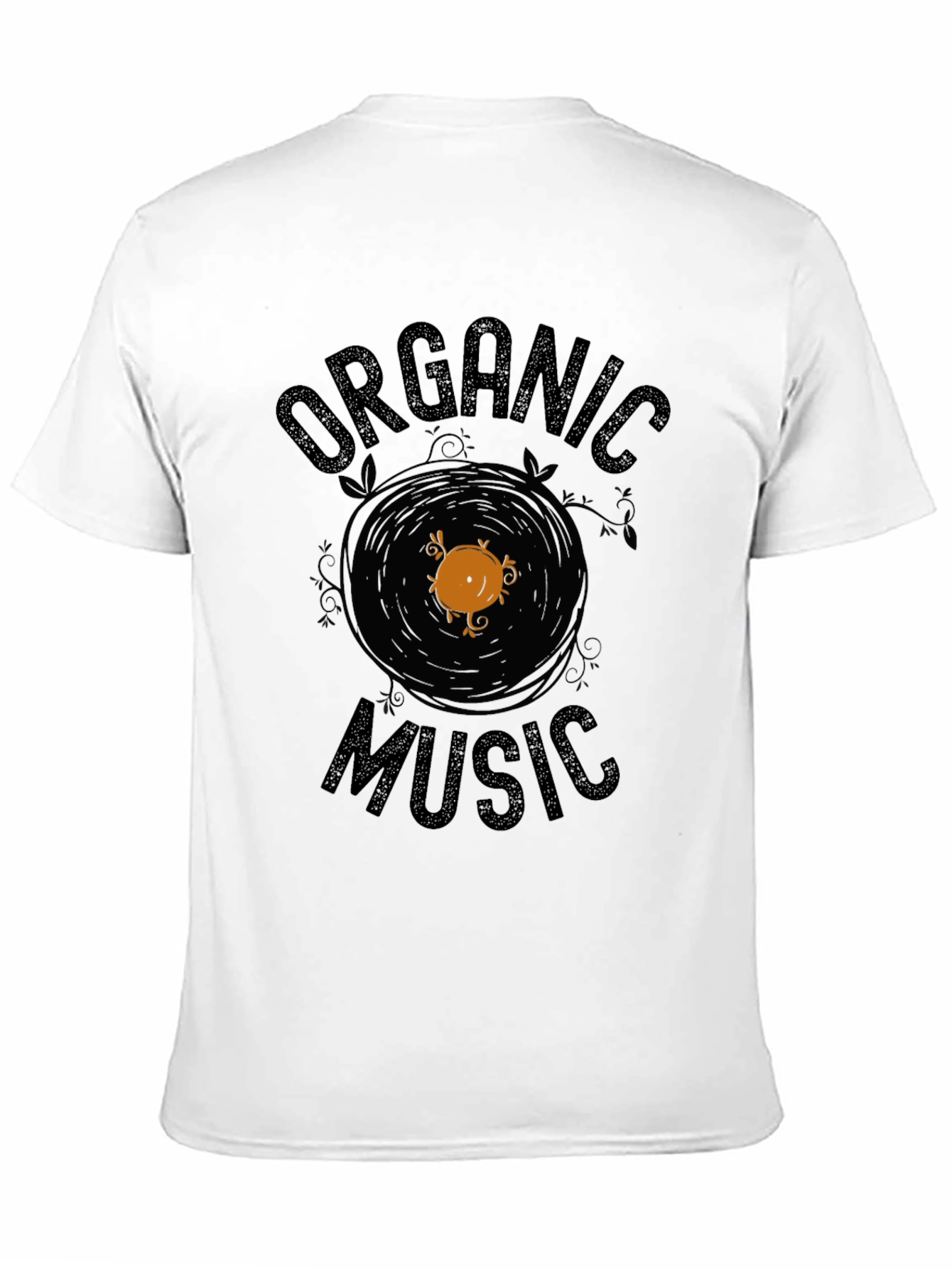 Organic Music Graphic Tee - Black Cotton T-Shirt