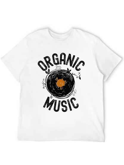 Organic Music Graphic Tee - Black Cotton T-Shirt