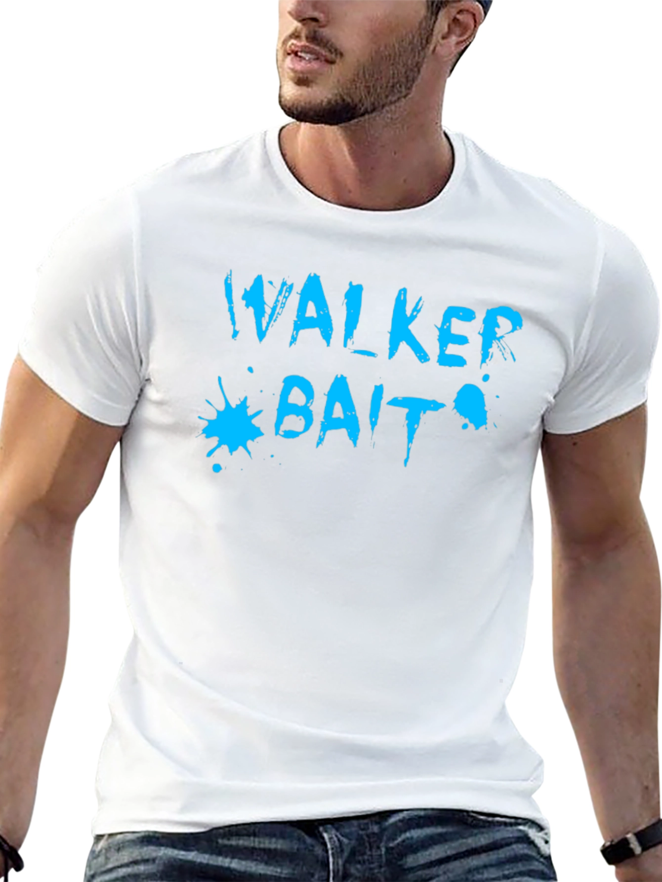 Walker Bait Graphic Tee - Casual Black T-Shirt