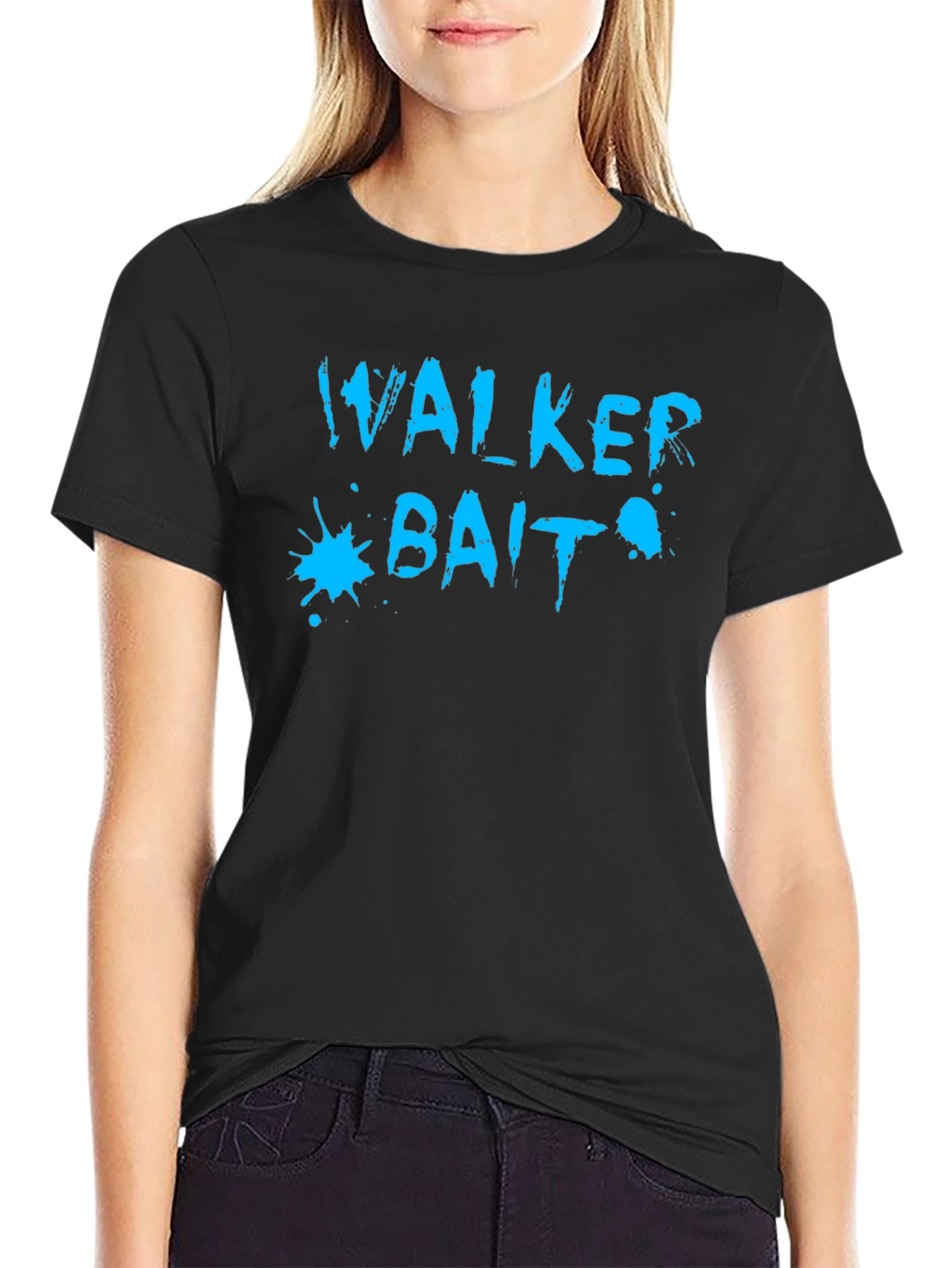Walker Bait Graphic Tee - Casual Black T-Shirt