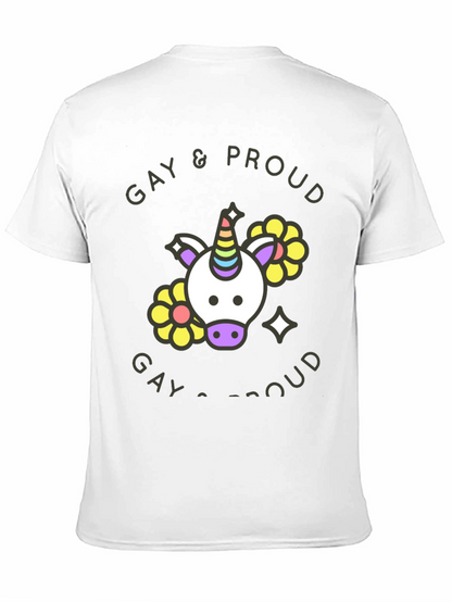 Gay & Proud Unicorn Graphic Tee
