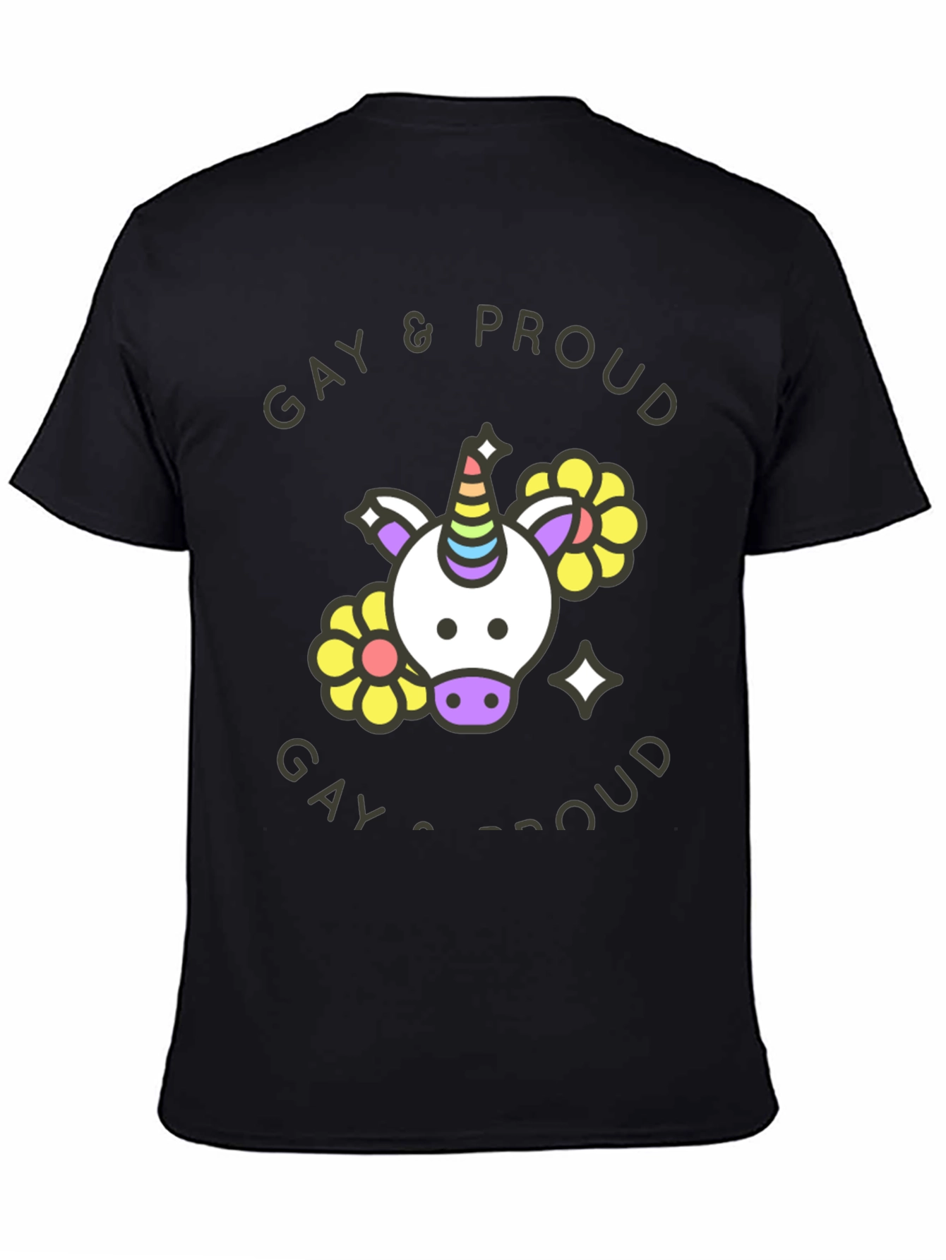 Gay & Proud Unicorn Graphic Tee