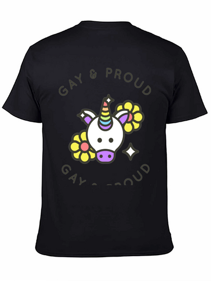 Gay & Proud Unicorn Graphic Tee