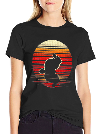 Retro Chinchilla Sunset Graphic Tee