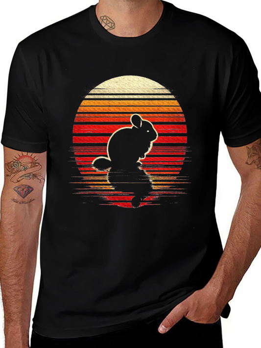Retro Chinchilla Sunset Graphic Tee