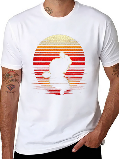 Retro Chinchilla Sunset Graphic Tee