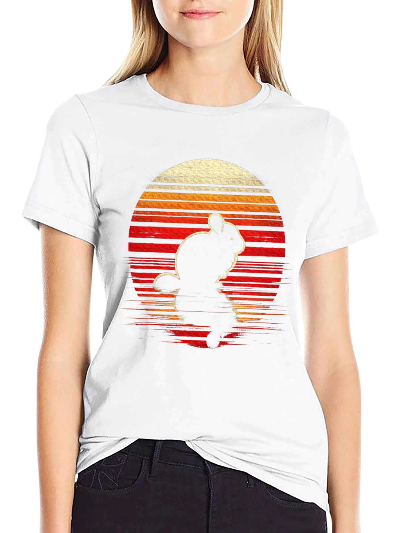 Retro Chinchilla Sunset Graphic Tee