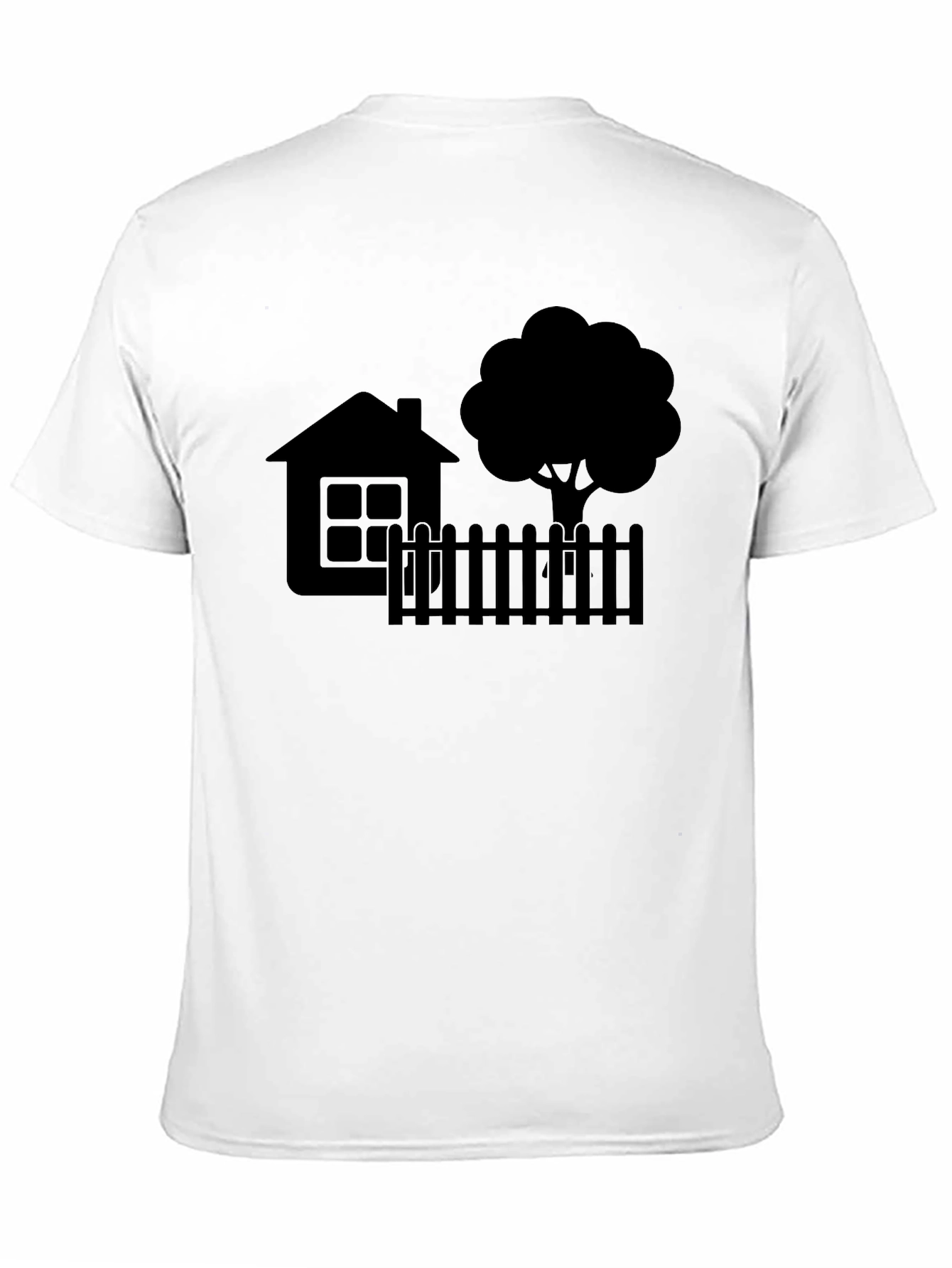 House & Tree Graphic Tee - Modern Black Shirt
