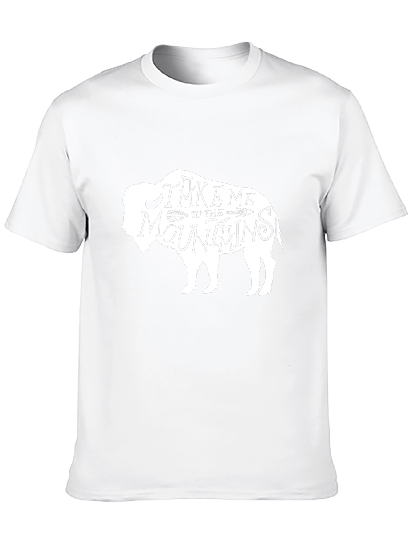 Bison Take Me to the Mountains Black Graphic Tee