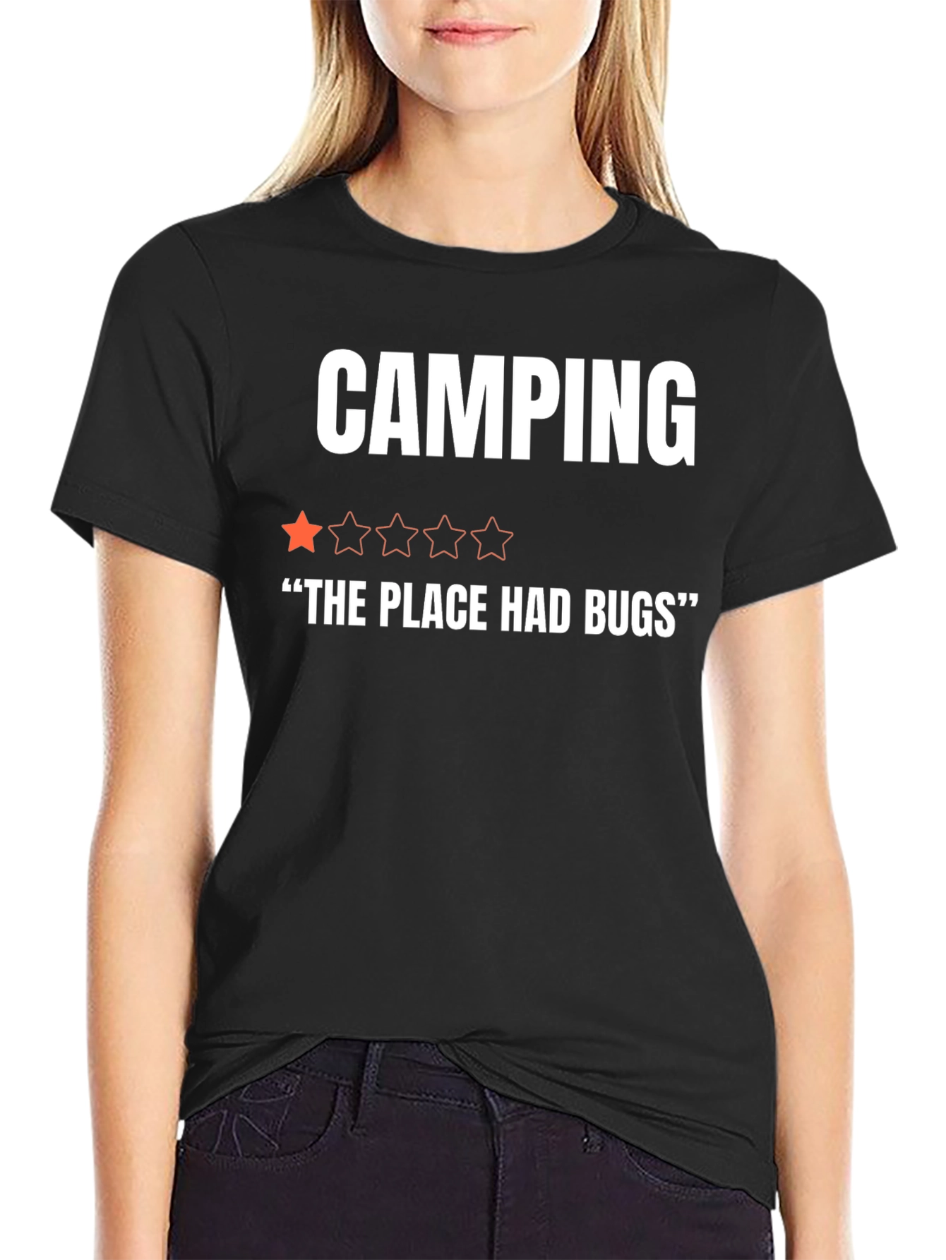 Camping One-Star Funny Graphic T-Shirt