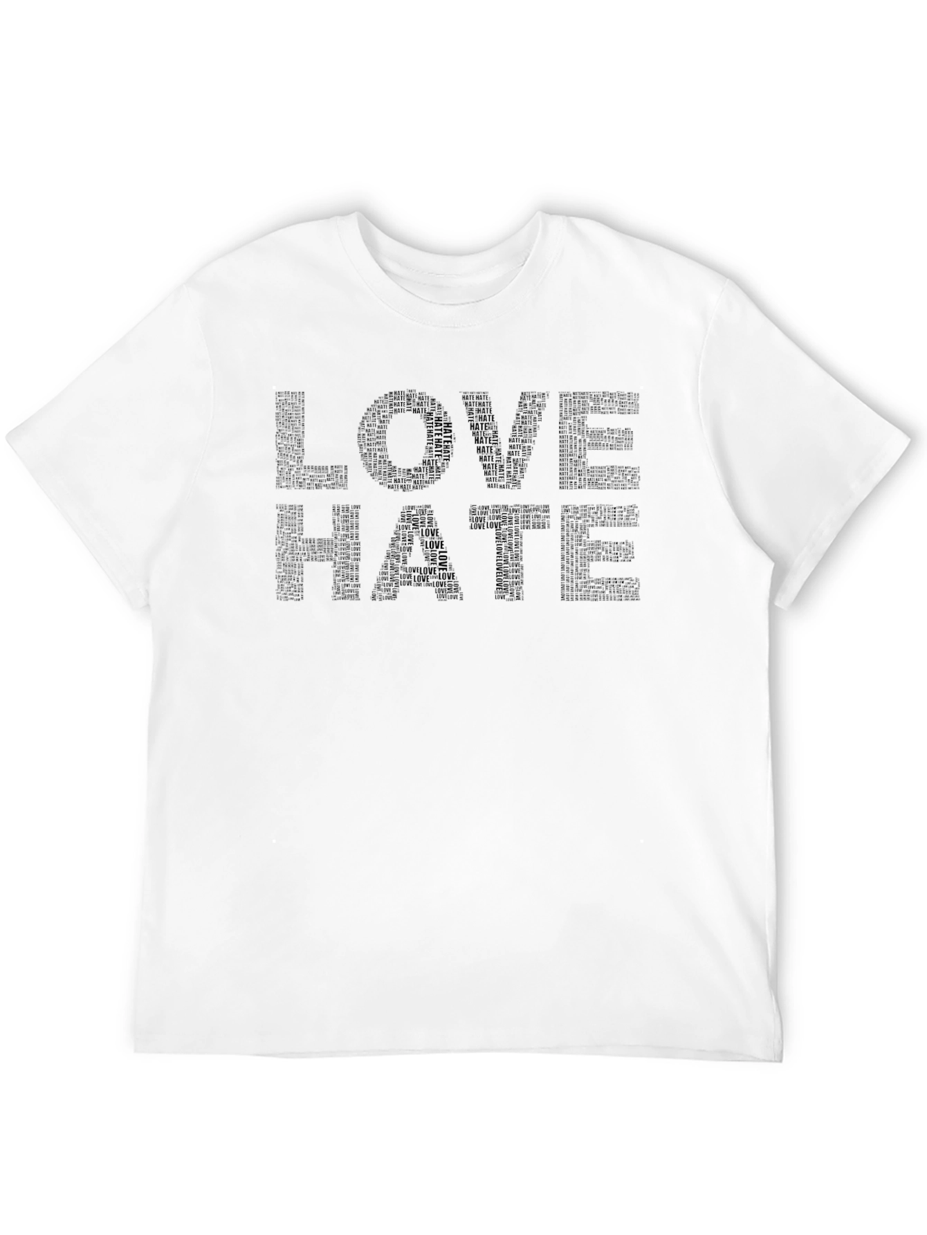 Love Hate Word Art Graphic T-Shirt