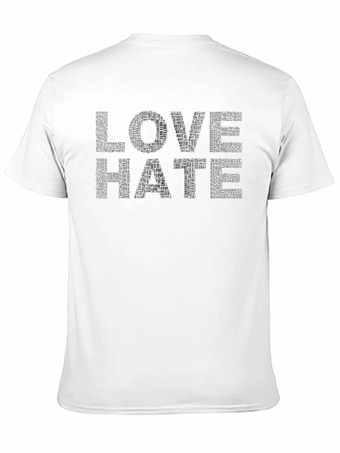 Love Hate Word Art Graphic T-Shirt