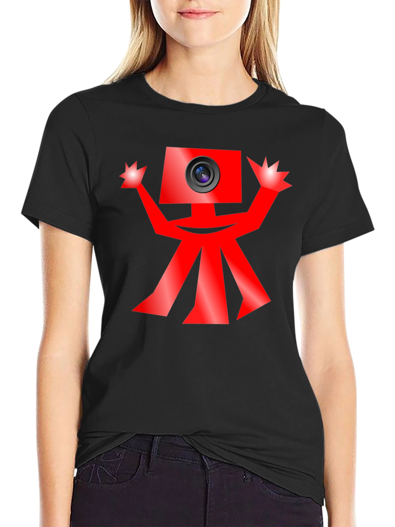 Quirky Camera Character Graphic Tee