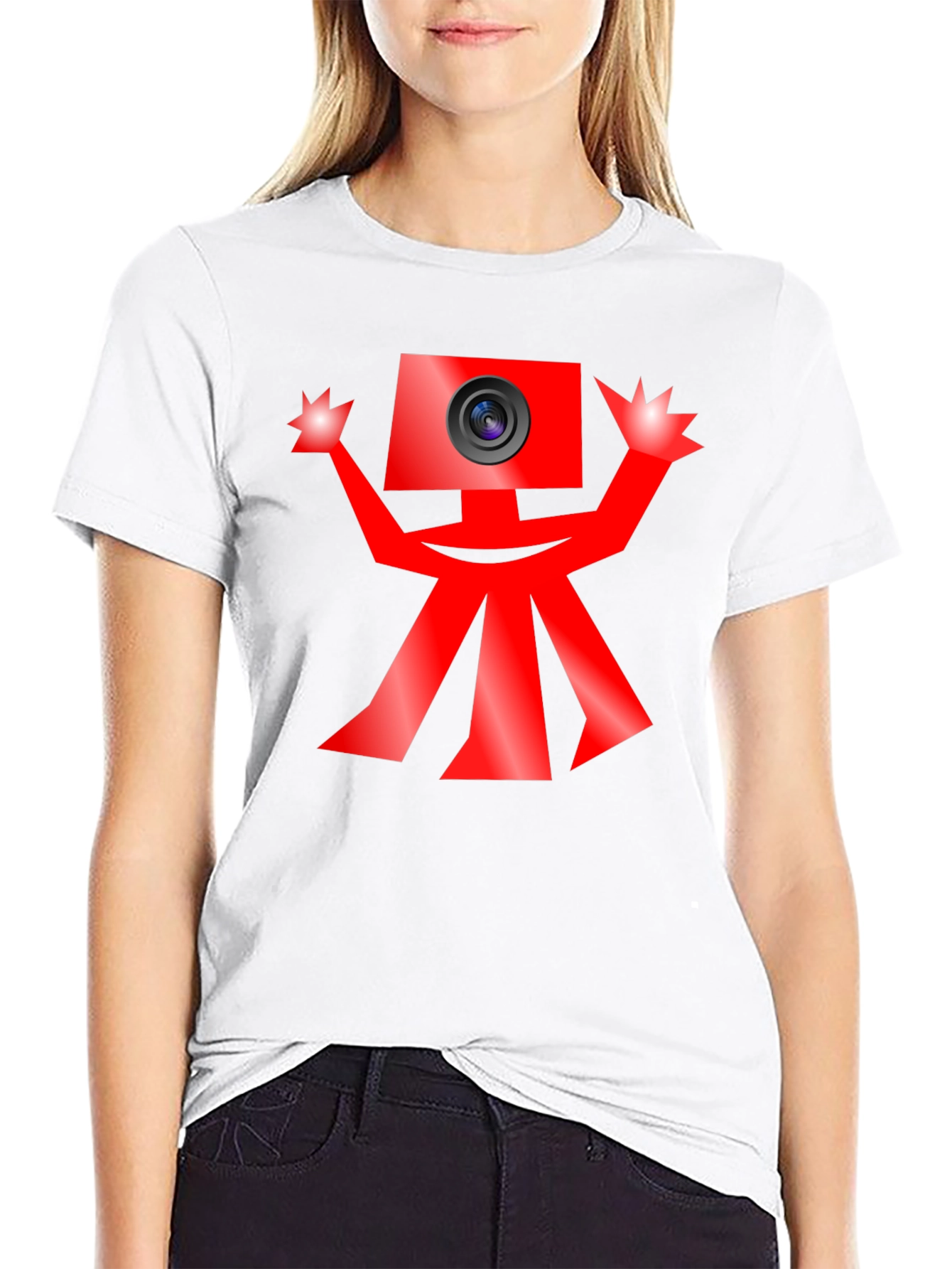 Quirky Camera Character Graphic Tee