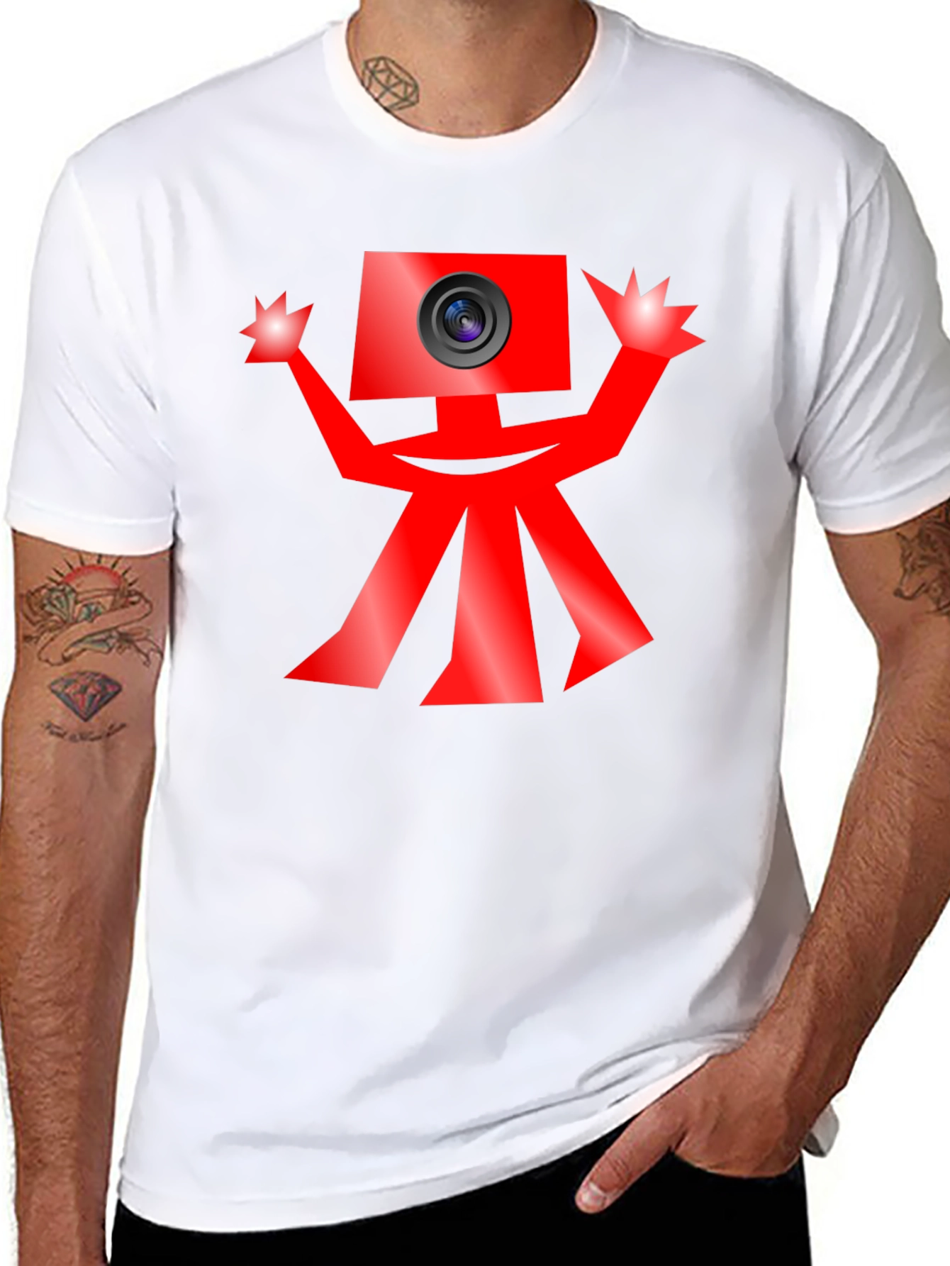 Quirky Camera Character Graphic Tee