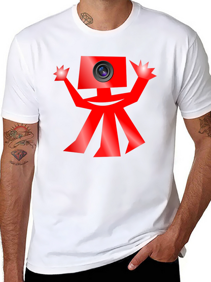Quirky Camera Character Graphic Tee