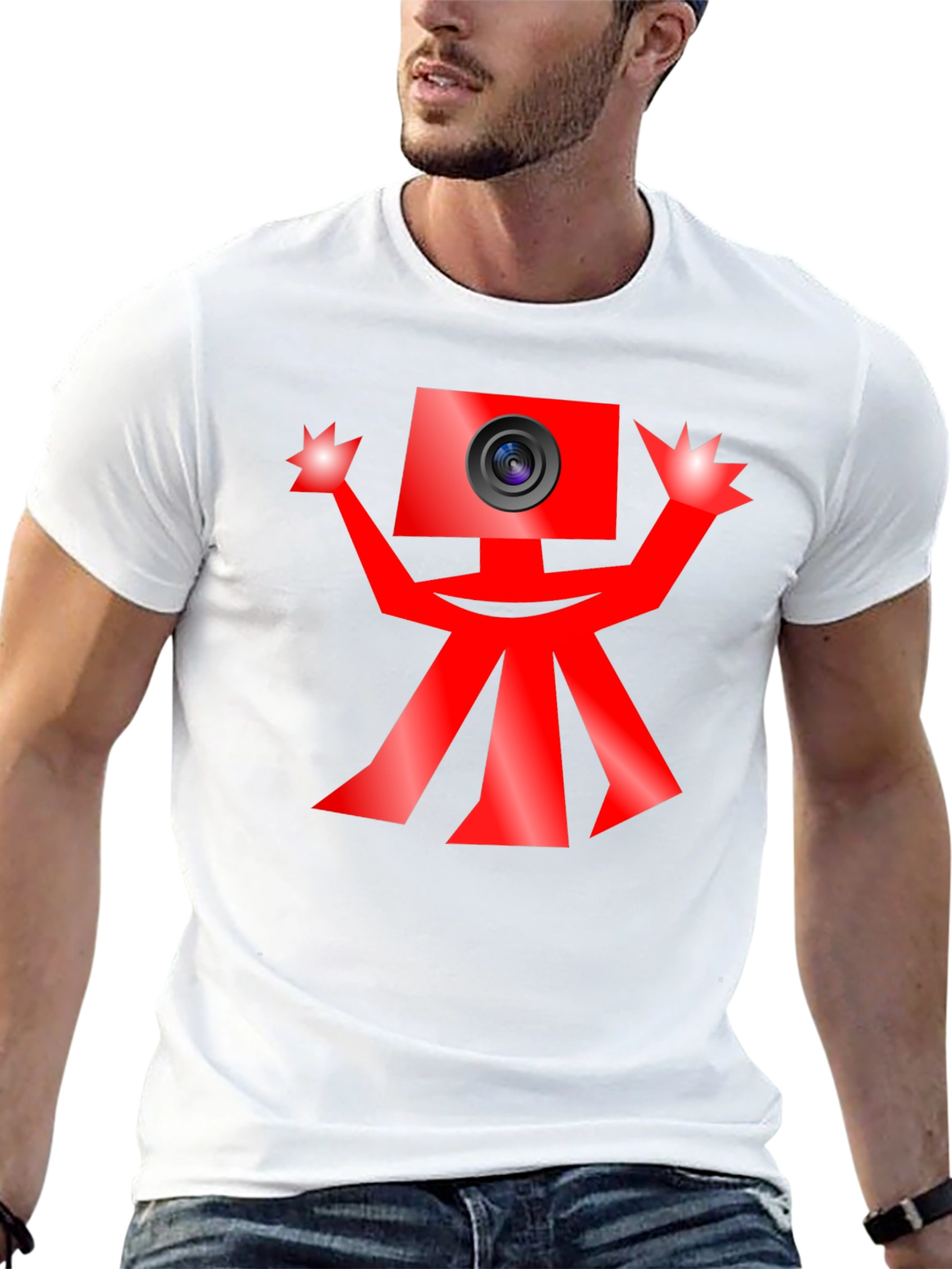Quirky Camera Character Graphic Tee