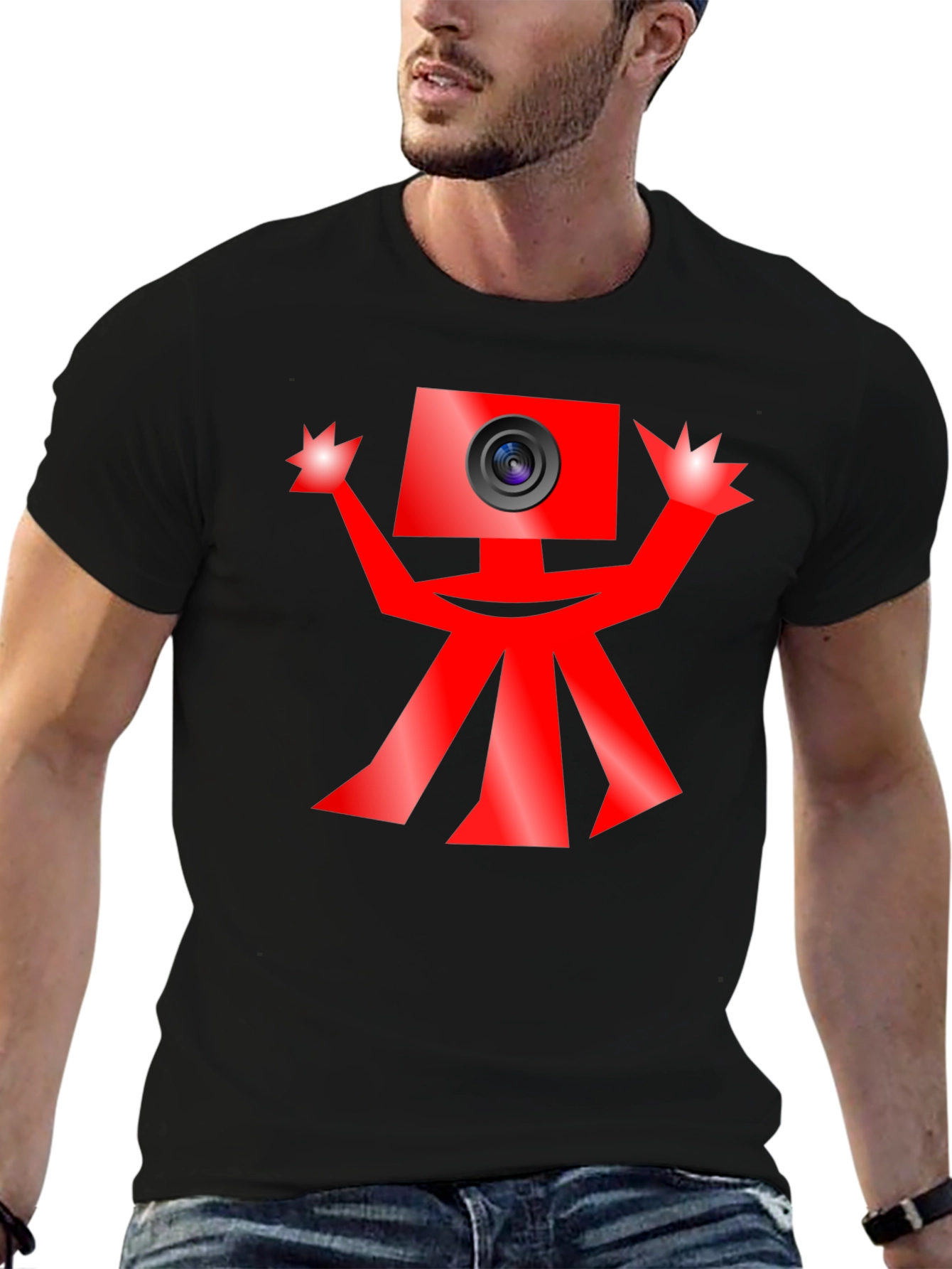 Quirky Camera Character Graphic Tee